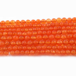 1 Strand Carnelian  Roundelles Balls beads  - Gemstone Balls beads - 5mm-6mm 10 Inches BR0725 - Tucson Beads