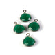13 Pcs Green Onyx Oxidized Sterling Silver Faceted Heart Shape Pendant- 14mmx11mm SS692 - Tucson Beads