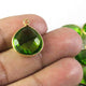 28 Pcs Peridot  925 Sterling Vermeil Gemstone Faceted Heart Shape Single Bail Pendant -18mmx15mm SS970 - Tucson Beads