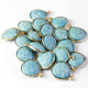 24 Pcs Turquoise 925 Sterling Vermeil Gemstone Faceted Heart Shape Connector & Pendant -21mmx15mm-18mmx15mm SS991 - Tucson Beads