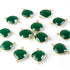 8 Pcs Green Onyx 925 Sterling Vermeil Gemstone Faceted Heart Shape Double Bail Connector -21mmx15mm SS980