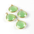 10 Pcs Green Chalcedony 925 Sterling Vermeil Gemstone Faceted Heart Shape Single Bail Pendant -19mmx15mm SS975