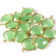 13 Pcs 925 Sterling Vermeil Green Chalcedony  Faceted Heart Double Bail Connector -21mmx15mm SS971 - Tucson Beads