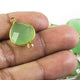 13 Pcs 925 Sterling Vermeil Green Chalcedony  Faceted Heart Double Bail Connector -21mmx15mm SS971 - Tucson Beads