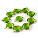10 Pcs Beautiful Peridot 925 Sterling Vermeil Gemstone Faceted Cushion Shape Double Bail Connector -23mmx15mm SS055 - Tucson Beads