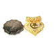 5 Pcs Designer Copper Casting Heart Charm Pendant - 24k Gold Plated Heart  - Copper Heart With Filigree Design Pendant  33mmx26mm GPC902 - Tucson Beads