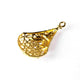 10 Pcs Designer 24k Gold Plated Pendant,Copper Pear Drop Shape Design Charm Pendant,Jewelry Making Bulk Lot 38mmx23mm GPC155 - Tucson Beads