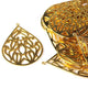 6 Pcs Designer 24k Gold Plated Pendant,Copper Pear Shape Design Charm Pendant,Jewelry Making Bulk Lot 54mmx37mm GPC158 - Tucson Beads