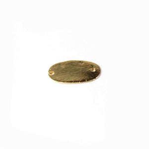 10 Pcs Designer Copper Fancy Oval Charms Beads in 24k Gold Plated Great For Connector ,Jewelry Making BulkLot 17mmx11mm GPC175 - Tucson Beads