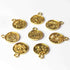 10 Pcs Zodiac Sign Charm Pendant,  Scorpio and Sagittarius Charm ,Astrology Jewelry- 24k Gold Plated Round Copper 18mmx14mm GPC003