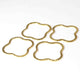 10 Pcs Clover Charm 24k Gold Plated On Copper - Scratch Finish charm 37mm GPC266 - Tucson Beads