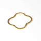 10 Pcs Clover Charm 24k Gold Plated On Copper - Scratch Finish charm 37mm GPC266 - Tucson Beads