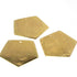 2 Pcs 24k Gold Plated Designer Copper Casting Pentagon Shape Beads - 33mmx35mm - Jewelry - 8 Inches GPC269