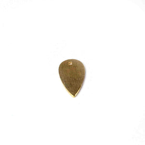 10 PCS  Golden  Pear Drop Textured  Charm 24k Gold  Plated On copper -  Golden  stamp finish charm 21mmx10mm  GPC249 - Tucson Beads