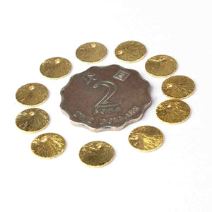 50 Pcs Designer 24k Gold Plated Copper Stamping Blanks,Round Charm Brush Copper Discs Great For Earrings,Jewelry Making BulkLot 8mm GPC509 - Tucson Beads