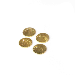 50 Pcs Designer 24k Gold Plated Copper Stamping Blanks,Round Charm Brush Copper Discs Great For Earrings,Jewelry Making BulkLot 8mm GPC509 - Tucson Beads