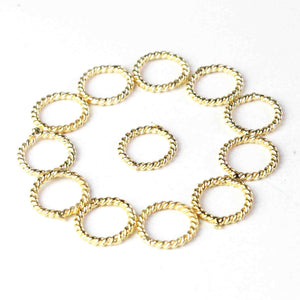 25 Pcs 24k Gold Plated Copper Ring Charms, Round Charm, Copper Ring, Casting Ring, Jewelry Making Tools, 12mm , GPC500 - Tucson Beads