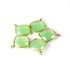 5 Pcs Green Chalcedony 925 Sterling Vermeil Faceted Cushion Shape singal Bail Pendant 20mmx17mm SS785