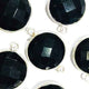 6 Pcs Black Onyx Faceted Round 925 Sterling Silver Connector-  Black Onyx  Connector 21mmx10mm SS604 - Tucson Beads