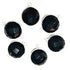 6 Pcs Black Onyx Faceted Round 925 Sterling Silver Connector-  Black Onyx  Connector 21mmx10mm SS604