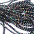 1 Long Strand Black Ethiopian Welo Opal Smooth Balls  Beads 4mm-8mm 16 Inches BR0124