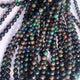 1 Long Strand Black Ethiopian Welo Opal Smooth balls -Round Ball Ethiopian Roundelles Beads 4mm-8mm 16 Inches long BR0124 - Tucson Beads