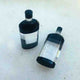 Matched Pairs Natural Crystal Quartz ,Black Onyx Joined Smooth Bottle Shape Loose Gemstone 28mmx12mm BG010 - Tucson Beads