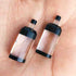 Matched Pairs Natural Crystal Quartz ,Black Onyx Joined Smooth Bottle Shape Loose Gemstone 28mmx12mm BG010