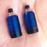 Matched Pairs Natural Lapis ,Black Onyx Joined Smooth Bottle Shape Loose Gemstone  26mmx11mm BG017