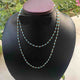 1  Necklace 24K Gold Plated with Aqua Chalcedony Gemstone Copper Link Chain , 3mm Rondelle Beads 36 Inches, GPC1260 - Tucson Beads