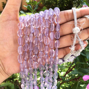 1175 carats 4 Strands Of Genuine Lavender Opal Necklace - Smooth oval  Beads - Rare & Natural Necklace - Stunning Elegant Necklace- SPB0016 - Tucson Beads