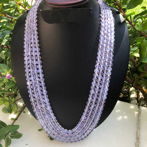 1240 Carats 4 Strands Of Genuine Lavender Opal Necklace - Faceted Round Ball Beads - Rare & Natural Necklace - Stunning Elegant Necklace- SPB0017 - Tucson Beads