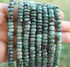 1 Strand Shaded Emerald Faceted Rondelle -- Shaded Emerald Roundle Beads 6mm-8mm 14 Inches BR2498