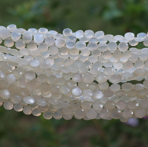 1 Strand Fine Making , Top Quality Cutting ,White Moonstone Faceted Briolettes - Heart Shape Beads 6mm-7mm 8 Inches BR4141 - Tucson Beads