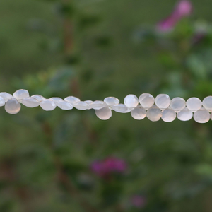 1 Strand Fine Making , Top Quality Cutting ,White Moonstone Faceted Briolettes - Heart Shape Beads 6mm-7mm 8 Inches BR4141 - Tucson Beads