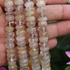 1 Strand Excellent Quality Golden Rutile Smooth Rondelles- Roundel Beads 9mm-10mm, 9 Inches BR864