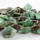 1 Strand Bio Chrysoprase Faceted Briolettes - Fancy Shape Bead 16mmx13mm-25mmx15mm 8.5 Inches BR440 - Tucson Beads