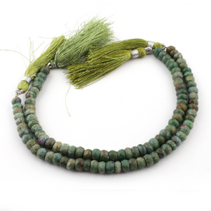 1 Strand Ruby Zoisite Faceted Rondelles - Roundel Beads 6mm 8 Inches BR602 - Tucson Beads