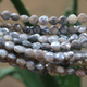 1 Strand Gray Moonstone Silver Coated Faceted Heart Shape Beads - Heart Shape Briolettes 8mm-9mm 15 Inches BR2348 - Tucson Beads