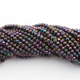 5 Strands Black Spinel Pink Coated Faceted Balls Beads 3mm 13 inch strand RB052 - Tucson Beads