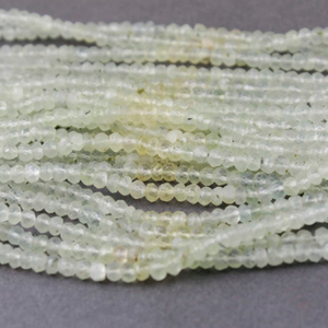 5 Long Strands Ex+++ Quality Prehnite Faceted Rondelles- Prahnite Beads 3mm-5mm 14 Inches RB290 - Tucson Beads