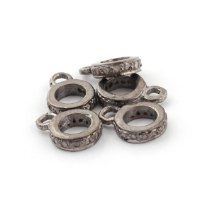 5 Pcs Pave Diamond Lobster Ring Antique Finish 925-Sterling Silver/Yellow Gold/Rose Gold Vermeil - Lobster Ring 8mmx6mm LB217 - Tucson Beads