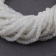 1 Strand White Rainbow Moonstone Smooth Rondelle  - White Moonstone Wheel Beads 4mm-5mm 13 Inches BR1222 - Tucson Beads