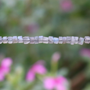 2 Strand Extremely Beautiful Labradorite Faceted Wheel Roundelles -  Wheel Beads 3mm-4mm 13 inches BR3156 - Tucson Beads