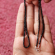 Black Spinel  Beaded Necklace, 2-3mm Sparkly Necklace,Necklace,Tiny Beaded, Necklace 17.5"Long BR3391 - Tucson Beads