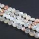 1 Strand Multi Moonstone Faceted Coin Briolettes - Multi Moonstone Coin Beads 6mmx7mm-12mmx12mm 8 Inch BR819 - Tucson Beads