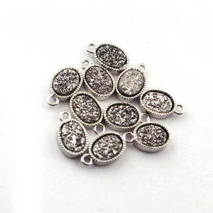 10 Pcs Mystic Druzy Pendant, Oval Pendant , Silver Plated Titanium Pendant, Bezel Pendant 10mmX6mm PC625 - Tucson Beads
