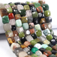 1 Strand Multi Stone Faceted Cube Briolettes -Box Shape Beads 7mmx6mm-12mmx11mm 8.5 inches BR1290 - Tucson Beads