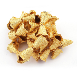 1 Strand 24k Gold Plated Designer Copper Casting Cone Beads - Jewelry- 24mmx23mm 9 Inches GPC347 - Tucson Beads