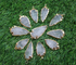 8 Pcs Crystal Quartz Arrowhead 24k Gold Plated Single Bail Pendant - Electroplated With Gold Edge - 62mmx26mm-48mmx23mm AR207